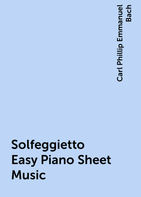 Solfeggietto Easy Piano Sheet Music