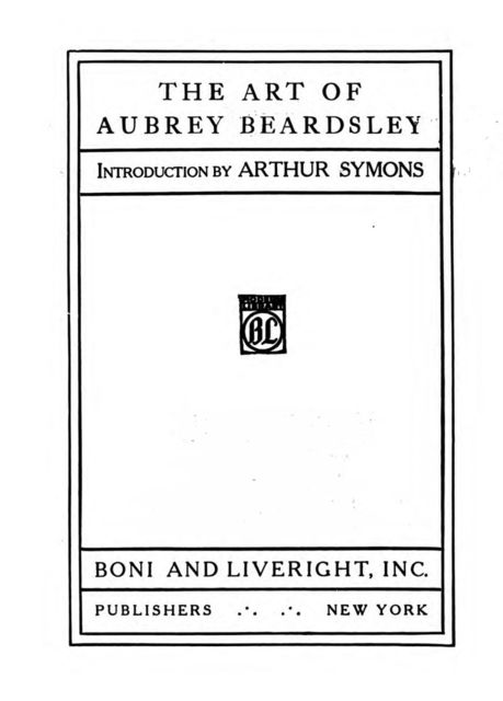 The Art of Aubrey Beardsley