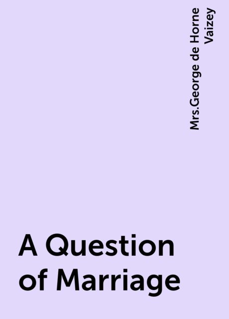 A Question of Marriage
