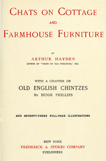 Chats on Cottage and Farmhouse Furniture