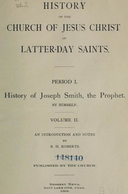 History of the Church of Jesus Christ of Latter-day Saints, Volume 2
