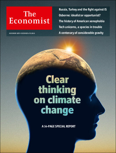 The Economist. Thursday, November 26, 2015. Clear thinking on climate change