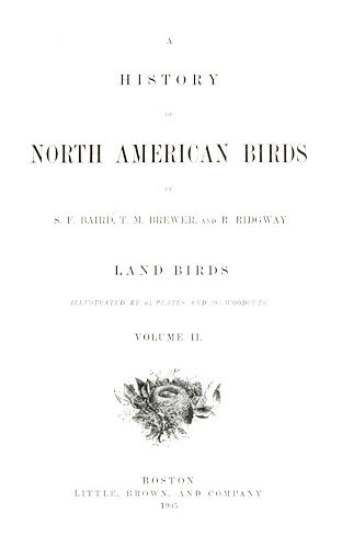 A History of North American Birds, Land Birds – Volume 2