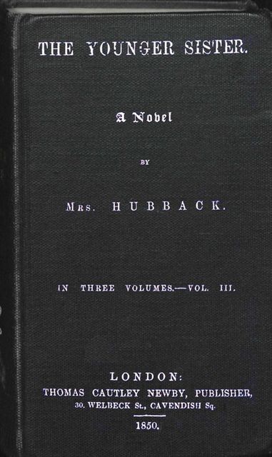 The Younger Sister, Vol. III.