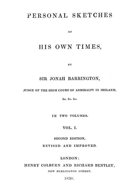 Personal Sketches of His Own Times, Vol. 1 (of 3)
