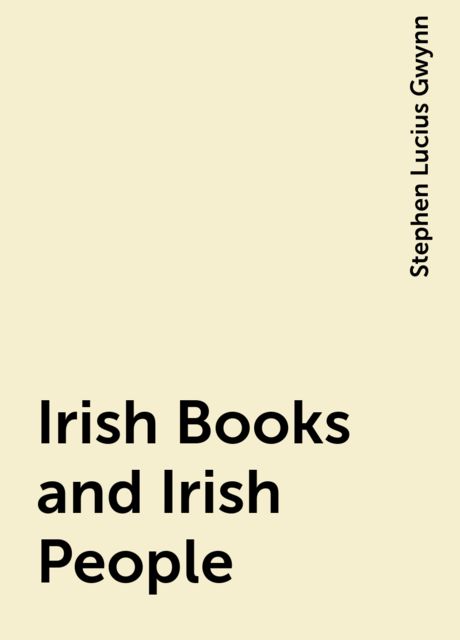 Irish Books and Irish People