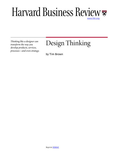 Tim Brown – Thinking like a designer