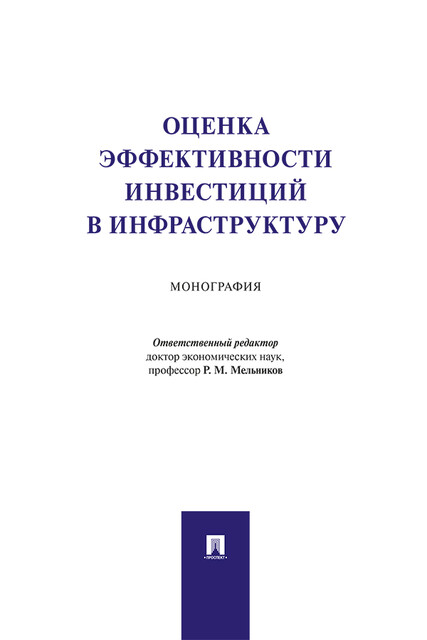Оценка эффективности инвестиций в инфраструктуру. Монография