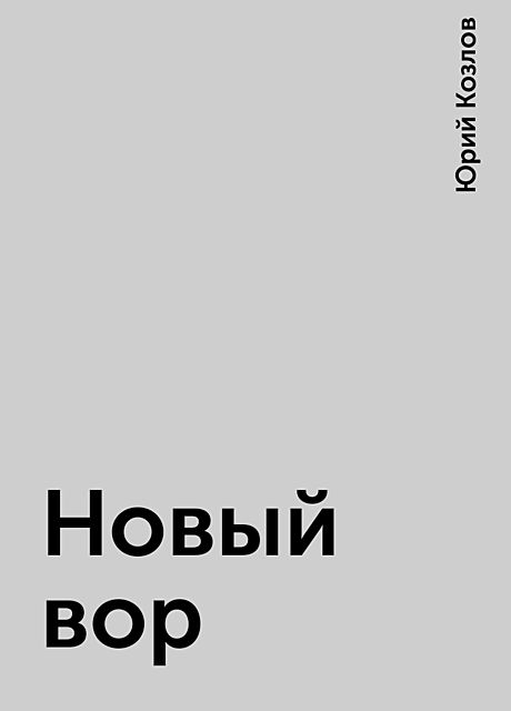 Новый вор, Юрий Козлов