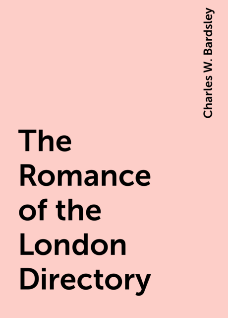 The Romance of the London Directory