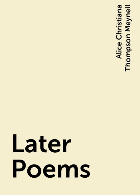 Later Poems