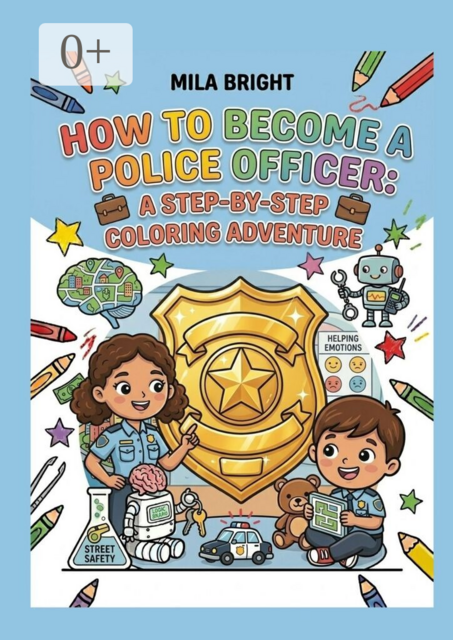 How to Become a Police Officer: A Step-by-Step Coloring Adventure. Patrol Cars, Rescue Missions and City Safety Activity Book for Kids Ages 4—8