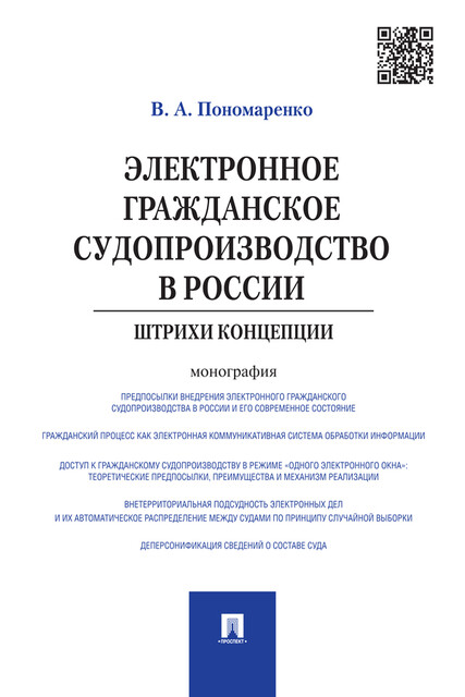 Электронное гражданское судопроизводство в России: штрихи концепции. Монография