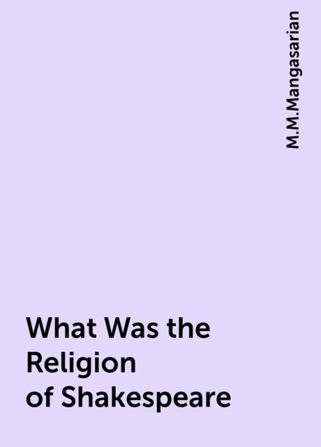 What Was the Religion of Shakespeare
