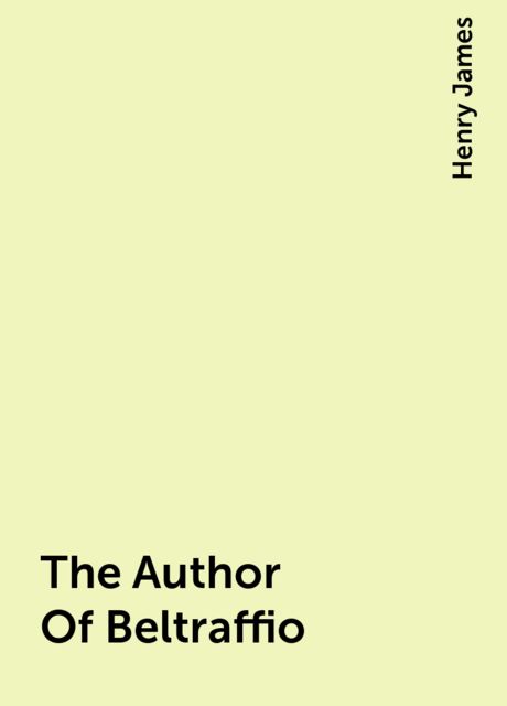 The Author Of Beltraffio