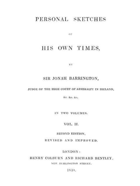 Personal Sketches of His Own Times, Vol. 2 (of 3)