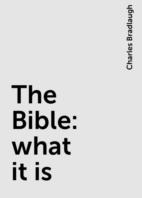 The Bible: what it is