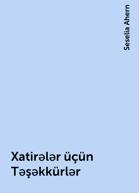 Xatirələr üçün Təşəkkürlər