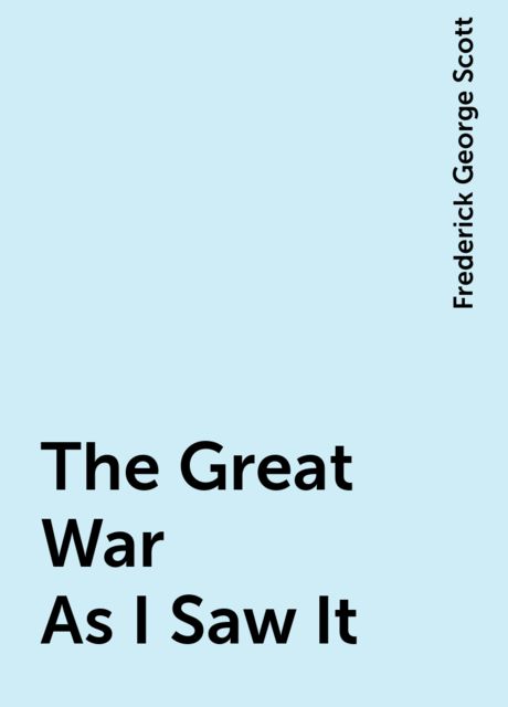 The Great War As I Saw It