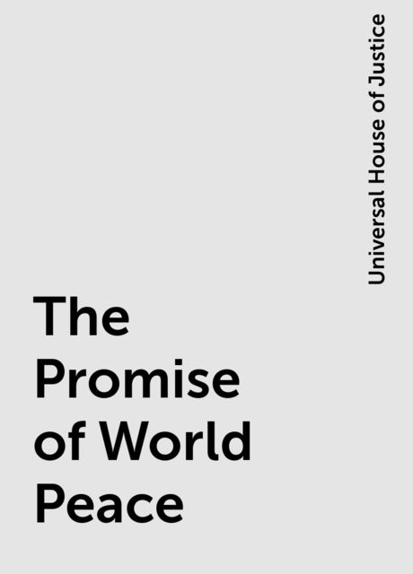 The Promise of World Peace