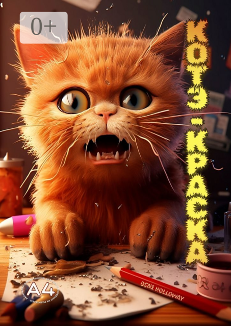 Котэ-краска. А4. Раскраска для мальчиков, девочек и особенно их родителей, Deni Holloway