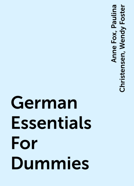 German Essentials For Dummies