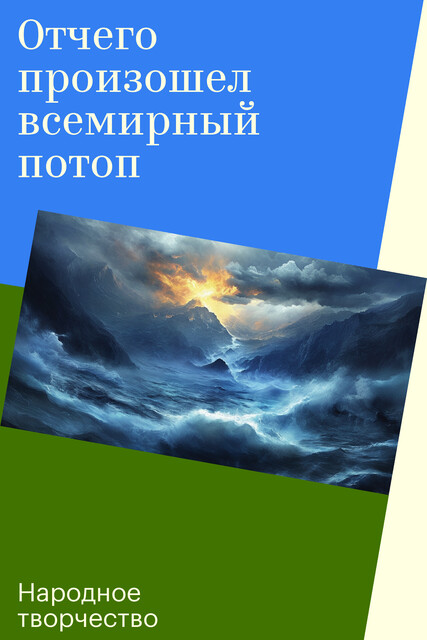Отчего произошел всемирный потоп, Народное творчество