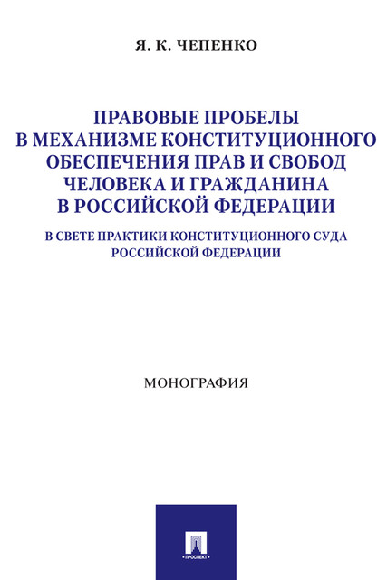 Правовые пробелы в механизме конституционного обеспечения прав и свобод человека и гражданина в Российской Федерации. Монография