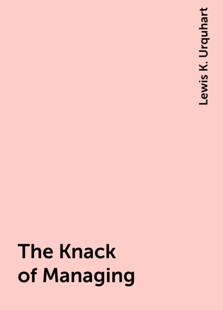The Knack of Managing
