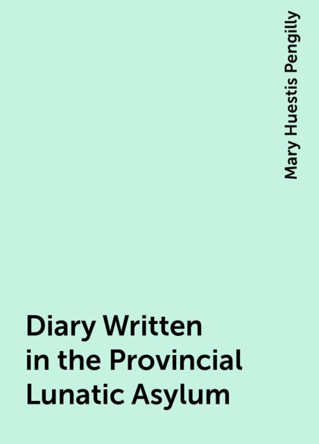 Diary Written in the Provincial Lunatic Asylum