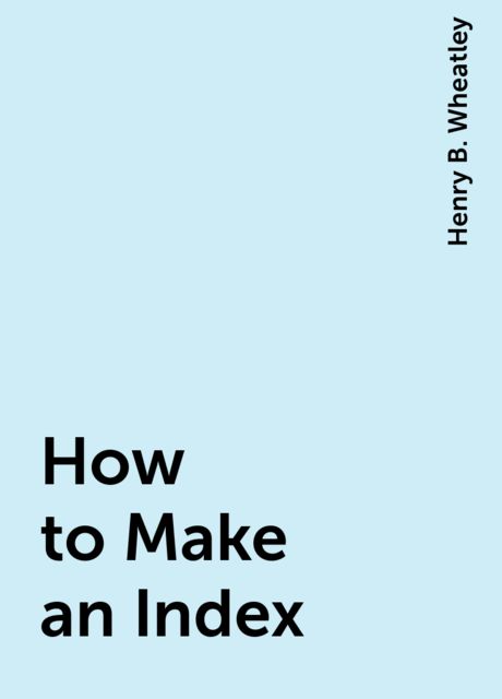 How to Make an Index