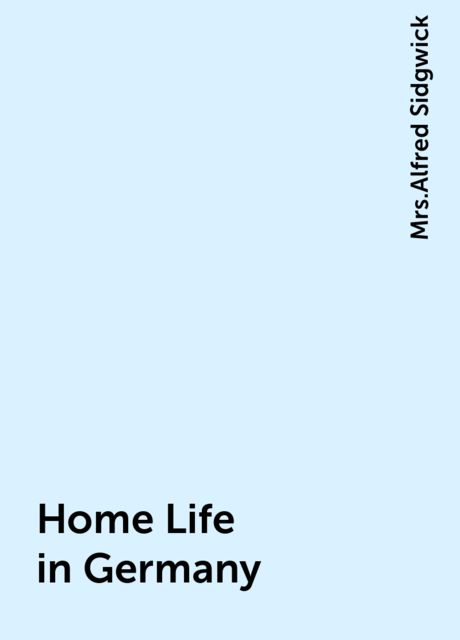 Home Life in Germany