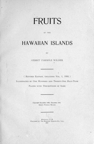 Fruits of the Hawaiian Islands