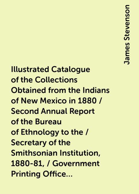 Illustrated Catalogue of the Collections Obtained from the Indians of New Mexico in 1880 / Second Annual Report of the Bureau of Ethnology to the / Secretary of the Smithsonian Institution, 1880-81, / Government Printing Office, Washington, 1883, pages 42