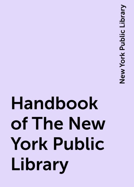 Handbook of The New York Public Library