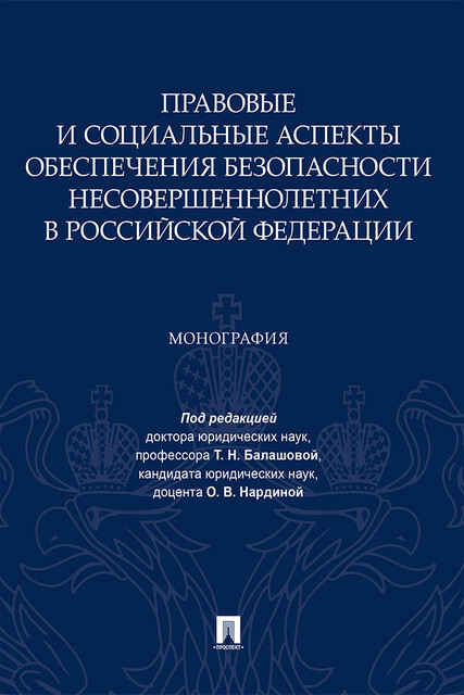 Правовые и социальные аспекты обеспечения безопасности несовершеннолетних в Российской Федерации. Монография