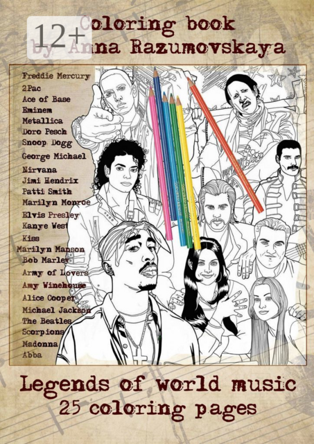 Legends of world music. Coloring book