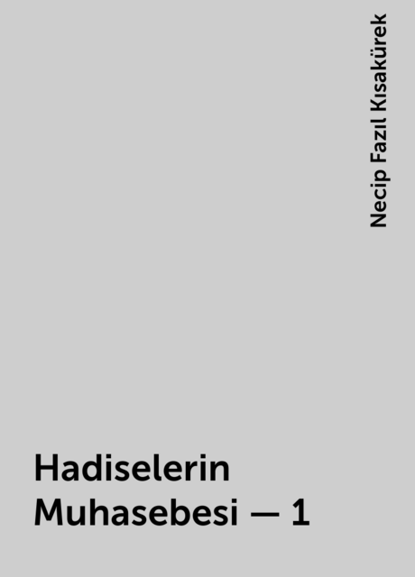Hadiselerin Muhasebesi – 1