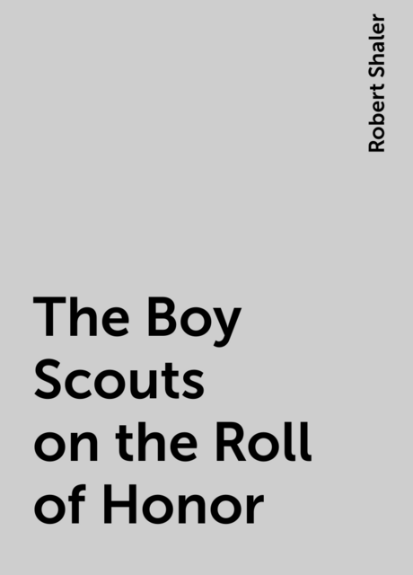The Boy Scouts on the Roll of Honor