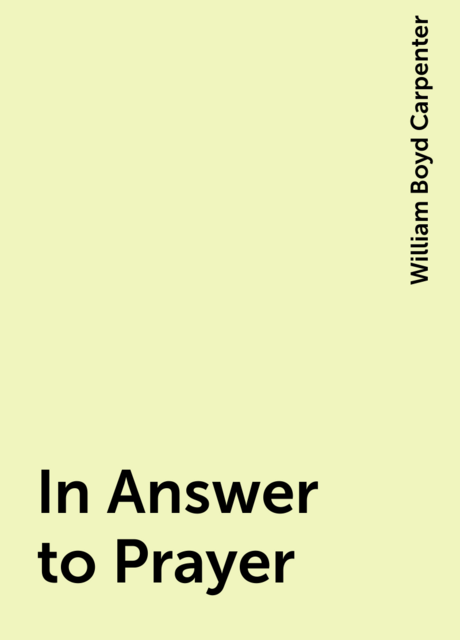 In Answer to Prayer