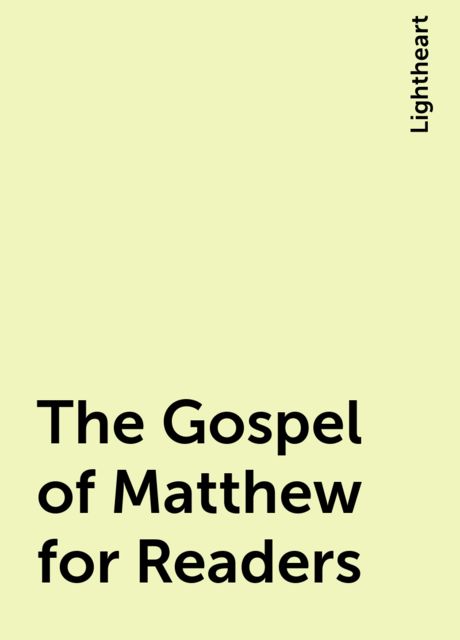 The Gospel of Matthew for Readers