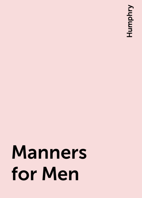Manners for Men