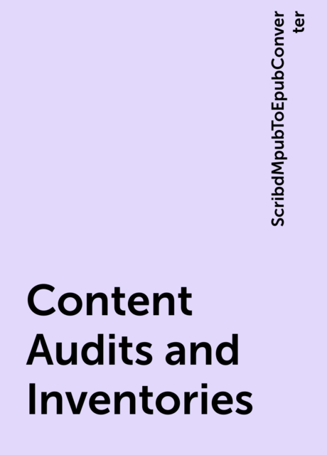 Content Audits and Inventories
