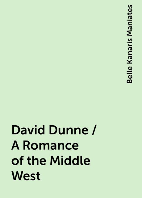 David Dunne / A Romance of the Middle West