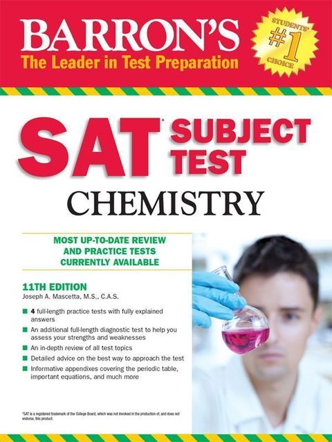 SAT Subject test Chemistry, 11th edition (Barron's Sat Subject Test Chemistry)