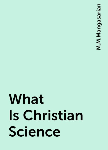 What Is Christian Science