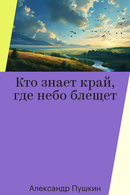 Кто знает край, где небо блещет