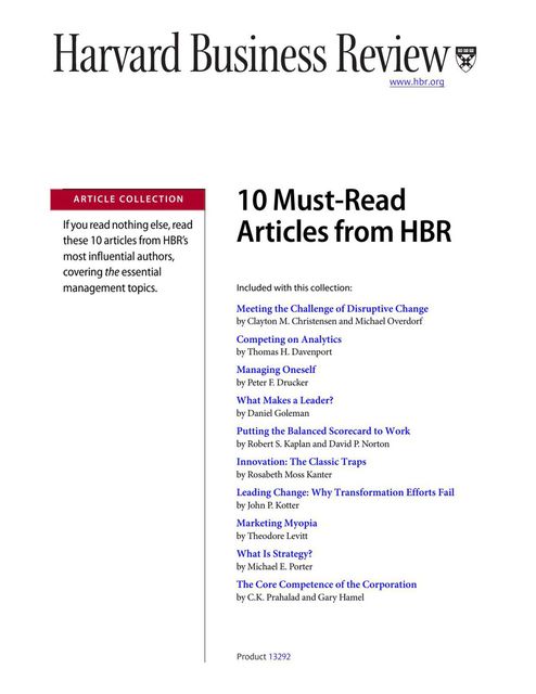 HBR 39 s 10 Must Reads The Essentials Klassika
