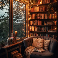 Уголок для чтения
Книги и кофе