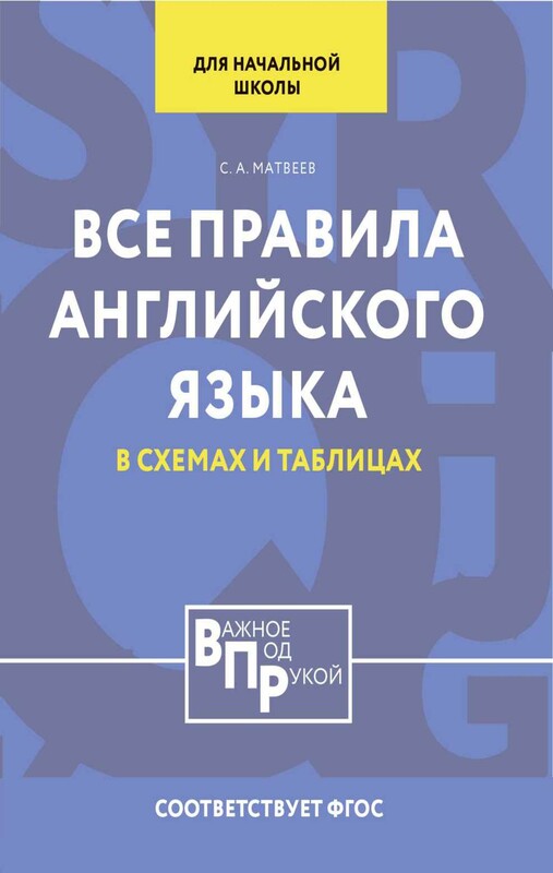 Все правила английского языка для начальной школы в таблицах и схемах